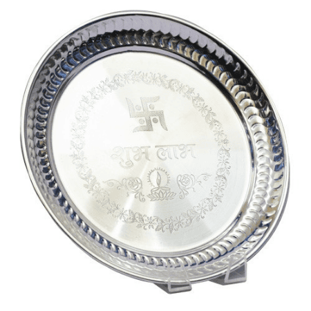 Mandhhiram Brand Shub Labh Plate for Pooja/Hawan/Gifting Mandhhiram Brand Shub Labh Plate for Pooja/Hawan/Gifting
