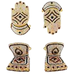 Decorative Design Hands and Legs for Deity (Contains 2 Pairs)