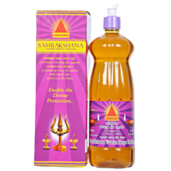 Samvruddhi Samrakshana Vaastu Deepa Thailam 1Ltr Bottle with box pack Samvruddhi Samrakshana Vaastu Deepa Thailam 1Ltr Bottle with box pack