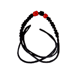 Red and Black Beads with Black thread for wrist wearing
