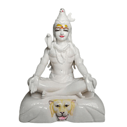 Lord Shiva Meditate stage Marble idol