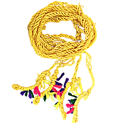 Yellow Colour Nomu Dhara/Nomula Dharam Sacred Thread Pack of 5 Pcs