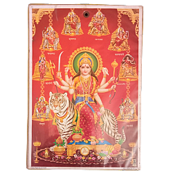 Goddess Durga Devi Photo with Card Board Frame
