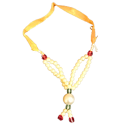 White colour beads designer decorative garland small size