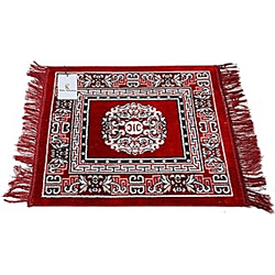 Maroon Boarder design Pooja Mat for Sitting