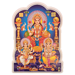 Goddess Lakshmi, Saraswathi, Lord Ganapathi Phot Sticker
