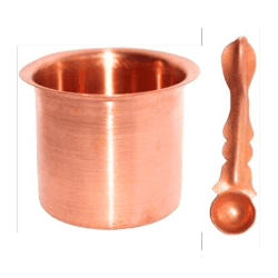 Copper Standard Quality Panchapathra with Uddarini for Pooja/Hawan Copper Standard Quality Panchapathra with Uddarini for Pooja/Hawan
