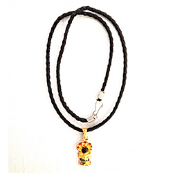 Shivling/Shivalingam Image Coated Pendant With Black Colour Thread for Wearing