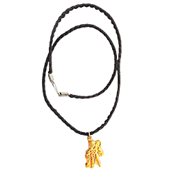 Lord Hanuman/Anjaneya Brass Coated Pendent With Black Colour Thread for Wearing