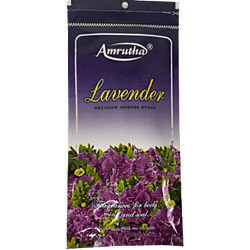 Amrutha Lavender Premium Incense Sticks 125g Zipper Pouch Amrutha Lavender Premium Incense Sticks 125g Zipper Pouch