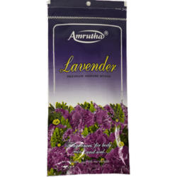 Amrutha Lavender Premium Incense Sticks 125g Zipper Pouch Amrutha Lavender Premium Incense Sticks 125g Zipper Pouch