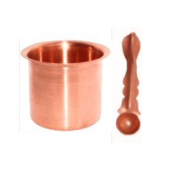 Copper Standard Quality Panchapathra with Uddarini for Pooja/Hawan Copper Standard Quality Panchapathra with Uddarini for Pooja/Hawan