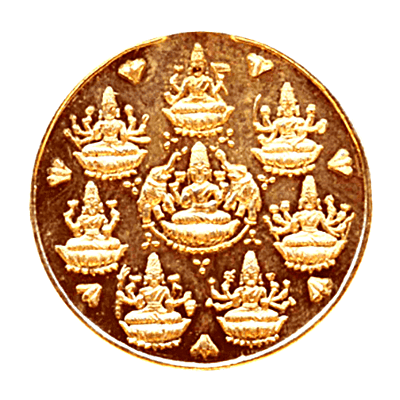 Brass Coated Astalakshmi Dollar/Coin