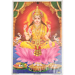 Goddess Lakshmi Devi Photo with Card Board Frame