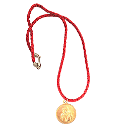 Shiridi Sai Baba Brass Coated Pendant With Red Colour Thread for Wearing