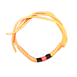 Red and Black beads with Orange colour thread for wrist wearing