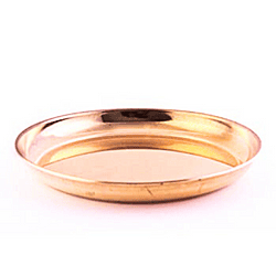 Copper Plain Plate for Regular Pooja/Multipurpose