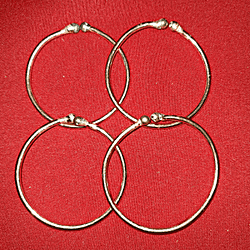 Brass Coared Bangles/Bracelets for Kids Pack of 4 Pcs (2 Pairs)