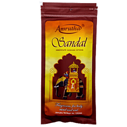 Amrutha Sandal Premium Incense Sticks 125g Zipper Pouch Amrutha Sandal Premium Incense Sticks 125g Zipper Pouch