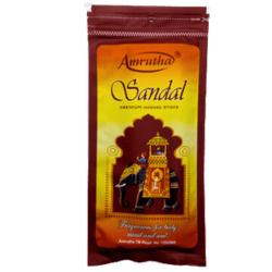 Amrutha Sandal Premium Incense Sticks 125g Zipper Pouch Amrutha Sandal Premium Incense Sticks 125g Zipper Pouch