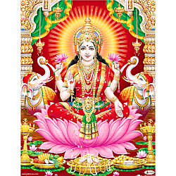 Goddess Lakshmi Devi Photo Picture 9 x 11 Size