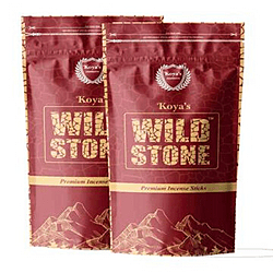 Koya's Natural Wild Stone Incense Sticks Zipper Pack